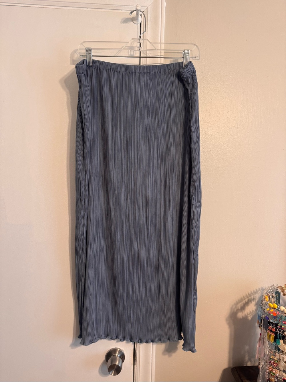 Madewell Slate Blue Srunched Women’s Midi Skirt